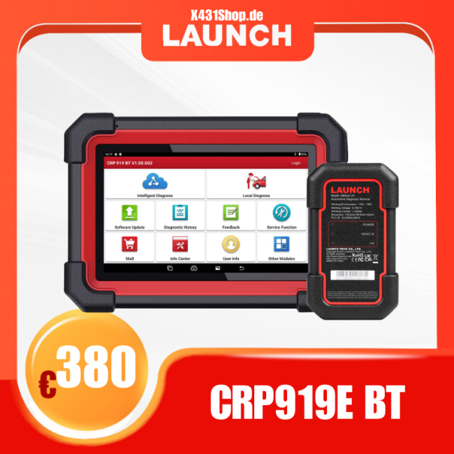 Launch CRP919E BT Diagnostic Scanner Supports ECU Coding, CAN FD DoIP CRP919EBT Bluetooth Version