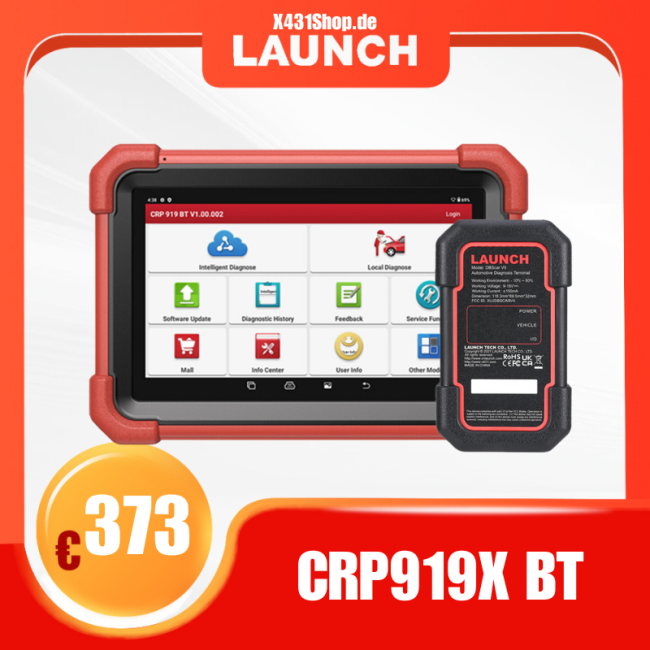 Launch CRP919X BT Bidirectional Diagnostic Scanner with DBScar VII VCI Support CAN FD DoIP, ECU Coding, VAG Guided