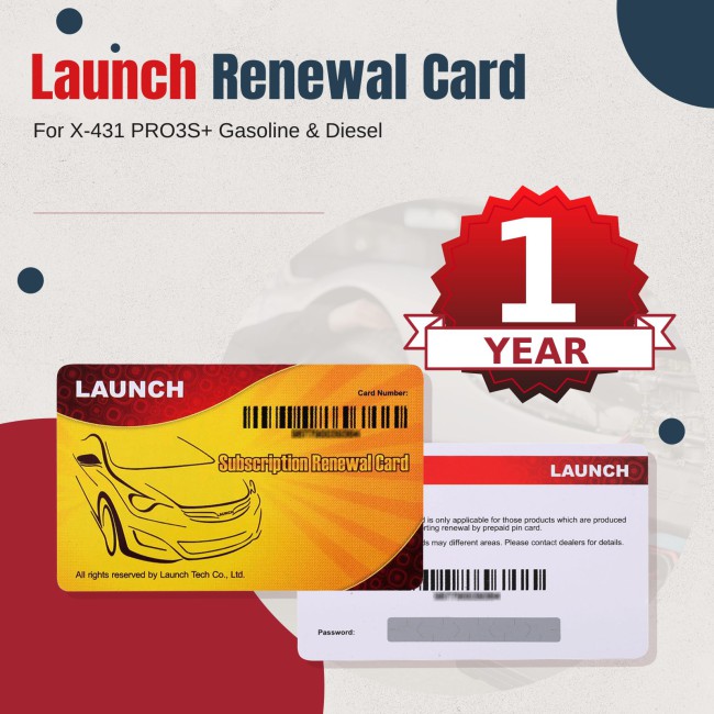 One Year Update Service for Launch X-431 PRO3S+ with HDIII Gasoline & Diesel Diagnostic Tool