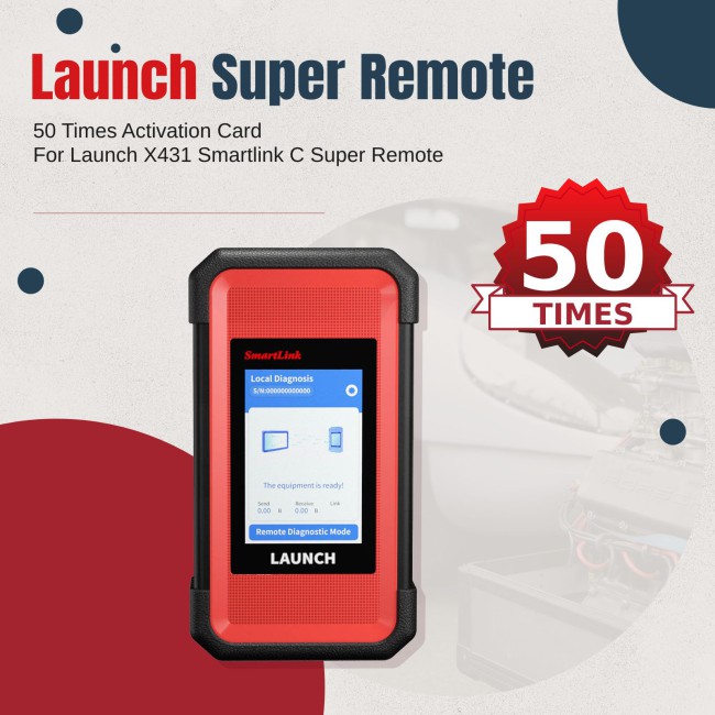50 Times Activation Card For Launch X431 Smartlink C Super Remote