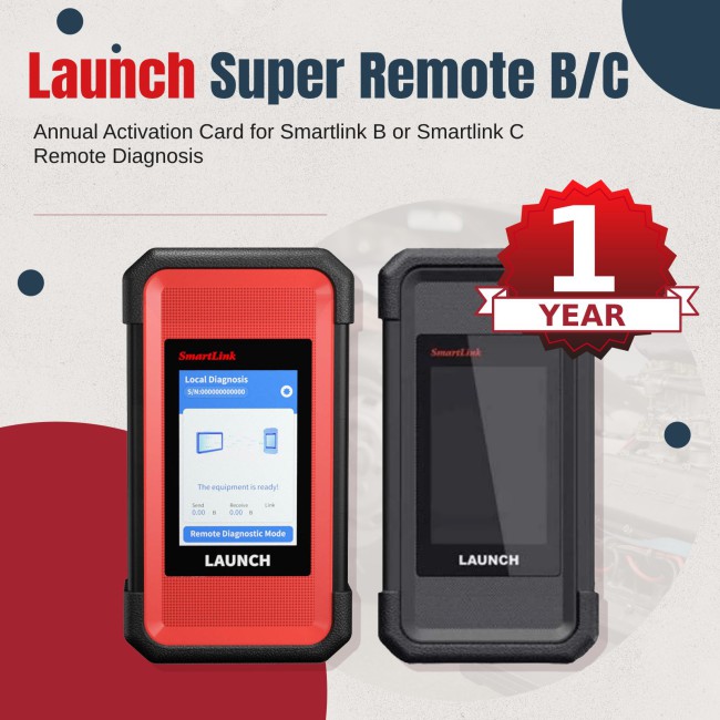 Launch X431 Annual Activation Card for Smartlink B or Smartlink C Remote Diagnosis